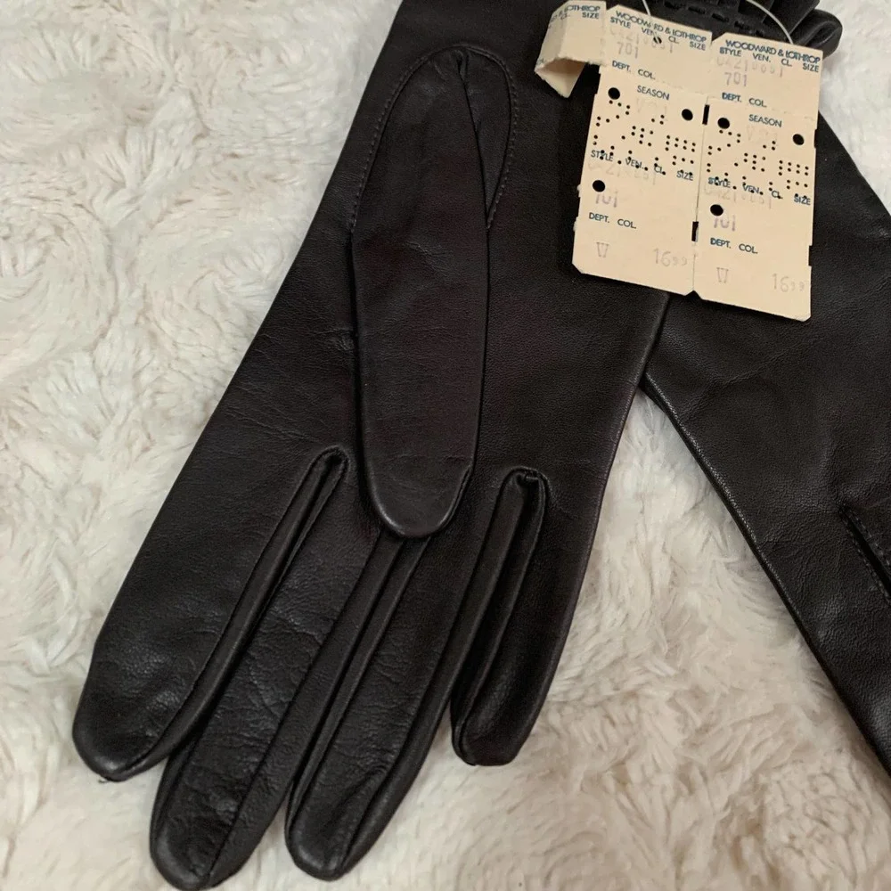 Vintage Aris Brown Leather Gloves Size 7 1/2